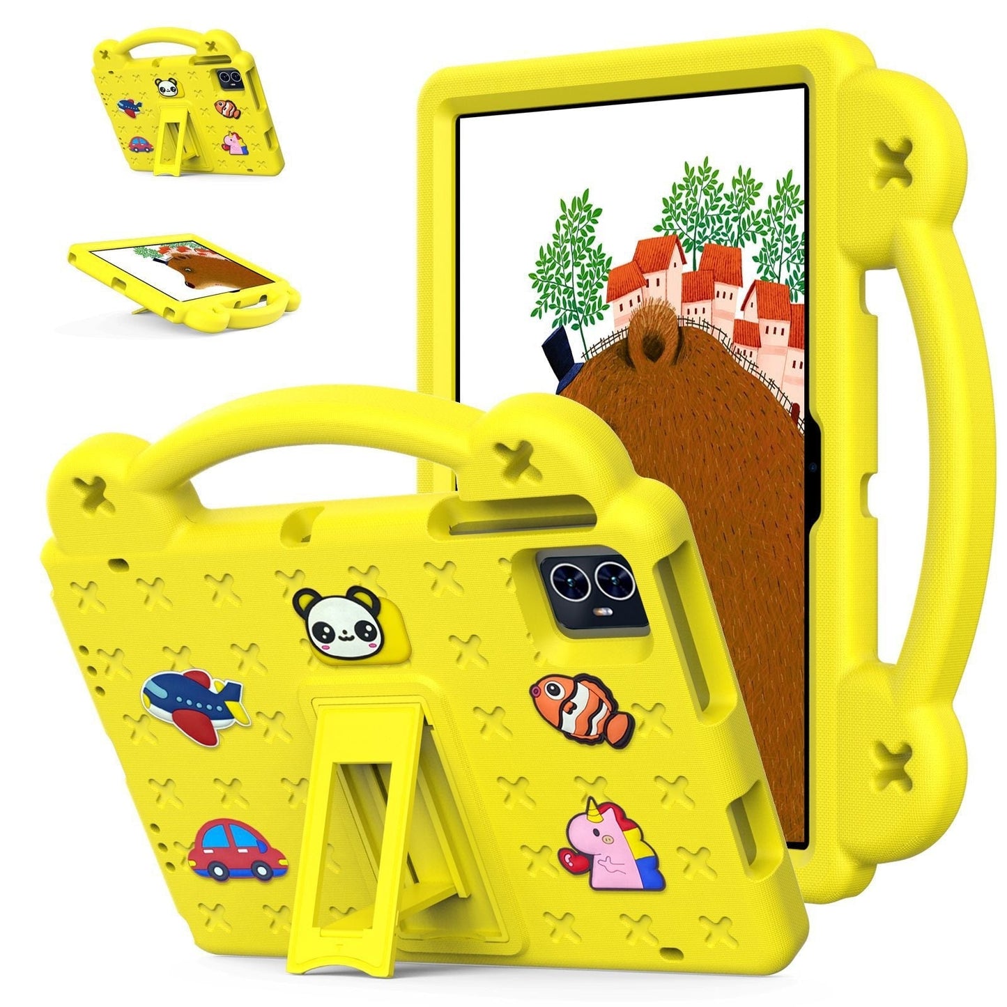 T-Mobile Revvl Tab 2 10.1-Inch Cartoon Tablet Case with Carry Handle, Folding Stand and Six Colors