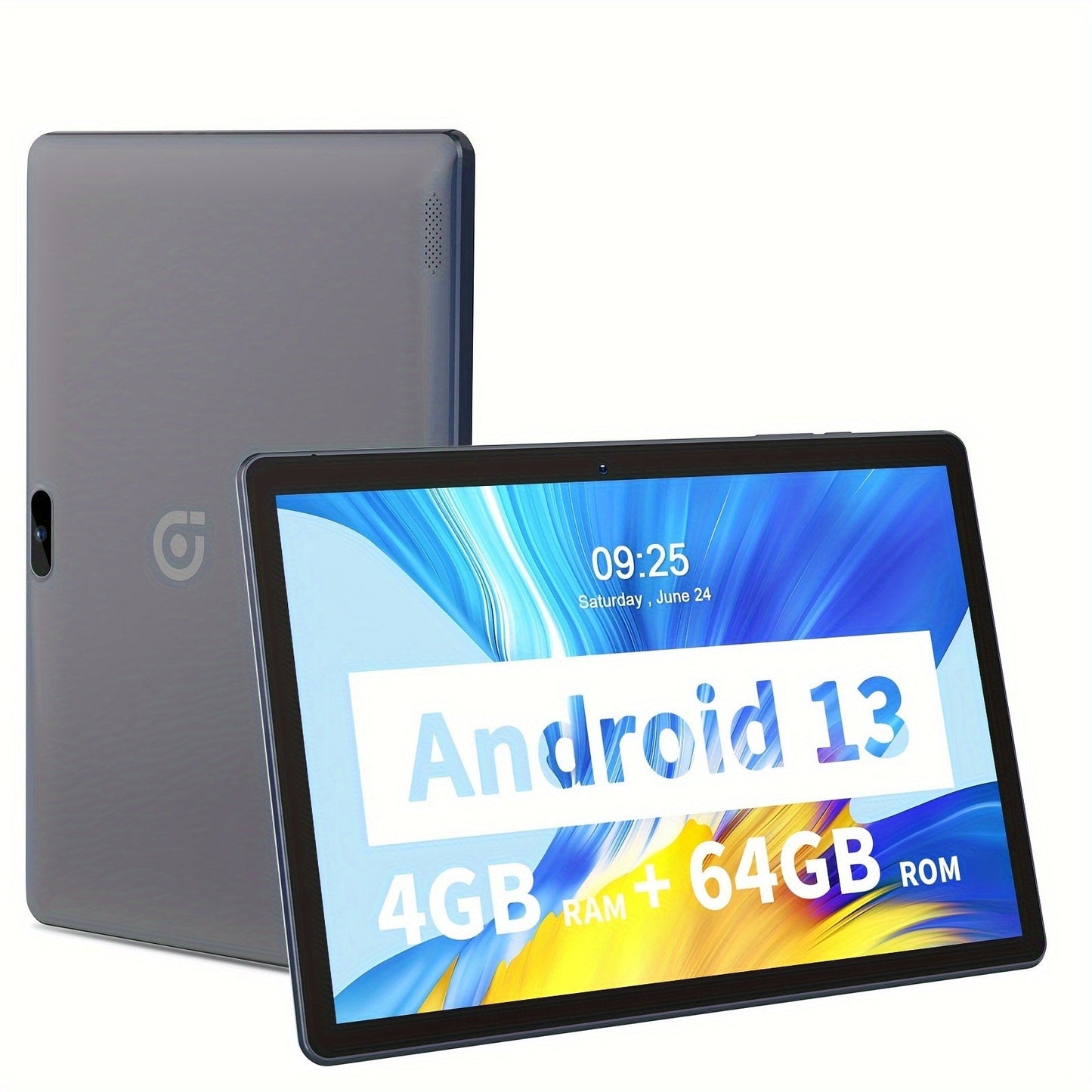 Android Tablet 10.1-Inch with Android 13, 4GB Total RAM, 64GB Internal Storage and WiFi-Only Design