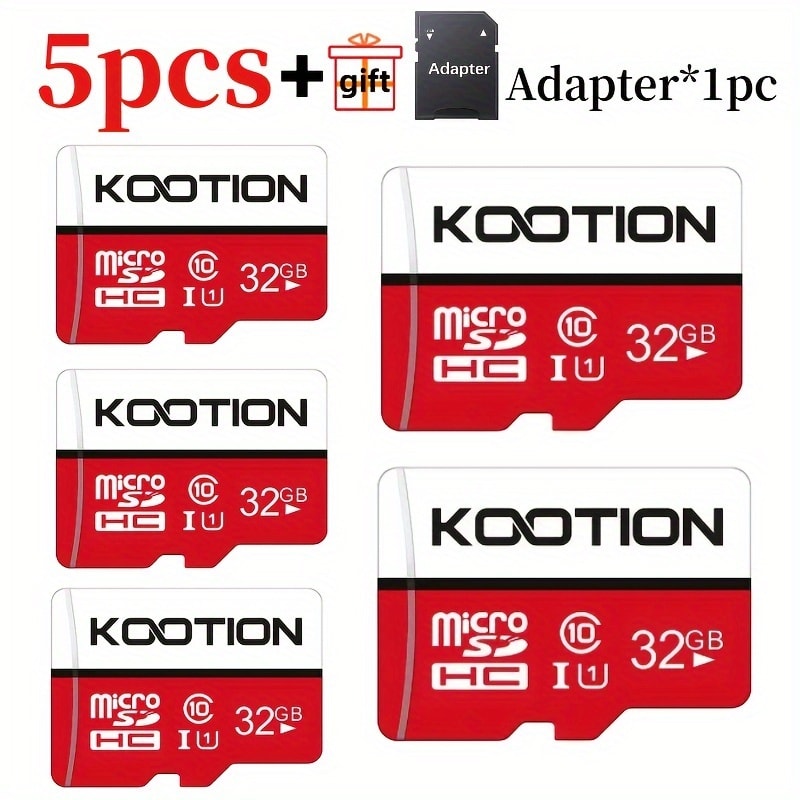 A1 C10 U1 Micro SD Card 5 Pack TF Memory Card 90MB/s High Speed 128MB to 128GB SDXC for Security for an Everyday Personal Care Routine