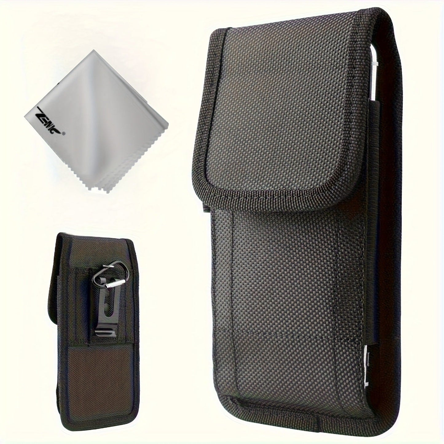 Belt Clip Phone Holster Pouch Universal 5.5-6.5 Inch Nylon Vertical Cell Phone Case Keychain Loop for an Everyday Personal Care Routine