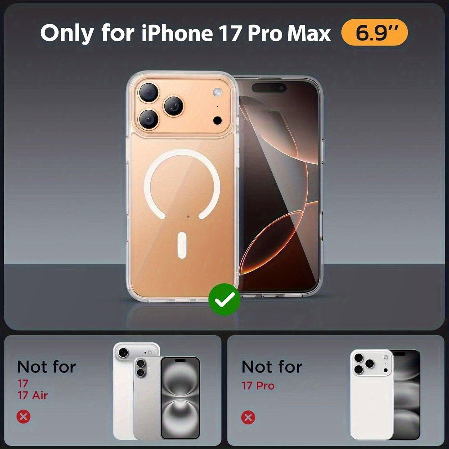 Phone Case Clear TPU and PC Three-Piece Bundle with Screen and Camera Lens Protectors for Select iPhone Models