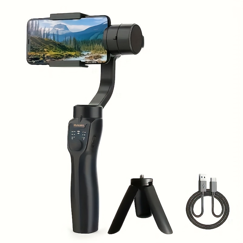 Handheld 3-Axis Smartphone Gimbal Stabilizer with Wireless Bluetooth No App Required Anti-Shake Video Recording