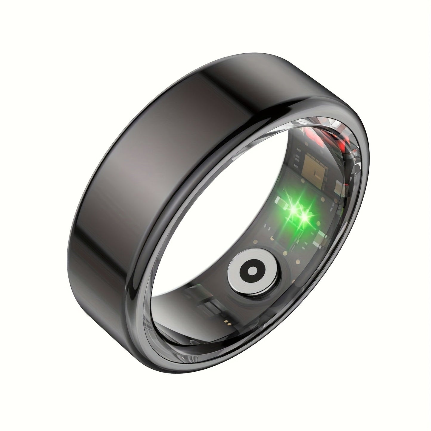 Smart Ring with Health Tracking & Charging Case – Step Count Calorie & Sleep Monitor | Long Battery | iOS & Android | Sizes #7–13 | Black