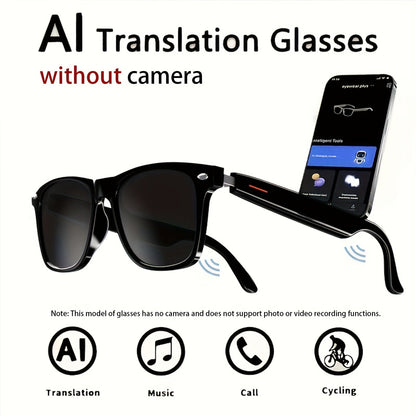 Smart Glasses 4K Camera Variant with Translation, Object Recognition, Open-Ear Audio and USB-C Charging