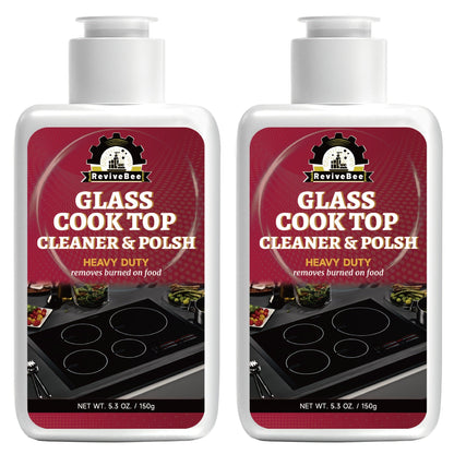 Ceramic Stove Cleaner Gel – Fast-Acting Stovetop Cleaner Removes Burnt-On Grease & Stains Without Scratching