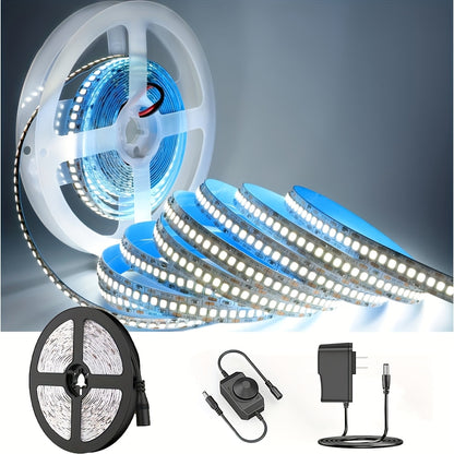 32.8ft 1200-LED Strip Light Kit with White and Warm White Selections, 24V Adapter and Knob Dimmer