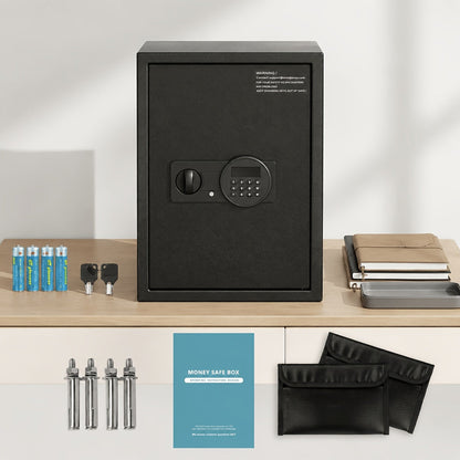 Fireproof Safe Box with Keyboard Lock, ROLOWAY Home & Office Security Safe with Fireproof Bag, Multiple Sizes