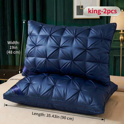 Luxury Hotel Pillows 2PCS, Cool Breathable Pillow Insert, Fluffy Resilient Neck Support, Comfortable Sleeping Pillow