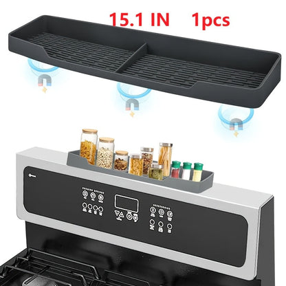Silicone Stove Top Cover Mat, Heat-Resistant 28x20 Inch Cooktop Protector & Dish Drying Mat for Gas & Electric Stoves