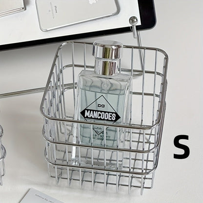 Open-Weave Storage Basket Organizer in Size S for Bathroom, Kitchen, Desk or Bedroom Shelves