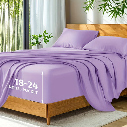Bamboo Bed Sheets Set Twin Full Queen King for Entryways, Bedrooms and Living Spaces, with the Listed Configuration