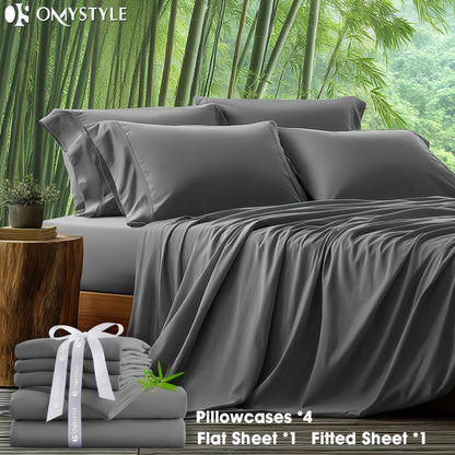 Viscose-Derived Blend Sheet Set with 4- or 6-Piece Packages, 11 Colors and Four Bed Size Options
