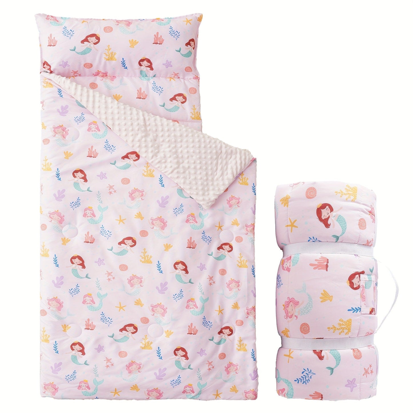 Kids Nap Mat Roll-Up Sleeping Mat for Daycare & Travel - 100% Polyester, Fun Prints for Entryways, Bedrooms and Living Spaces