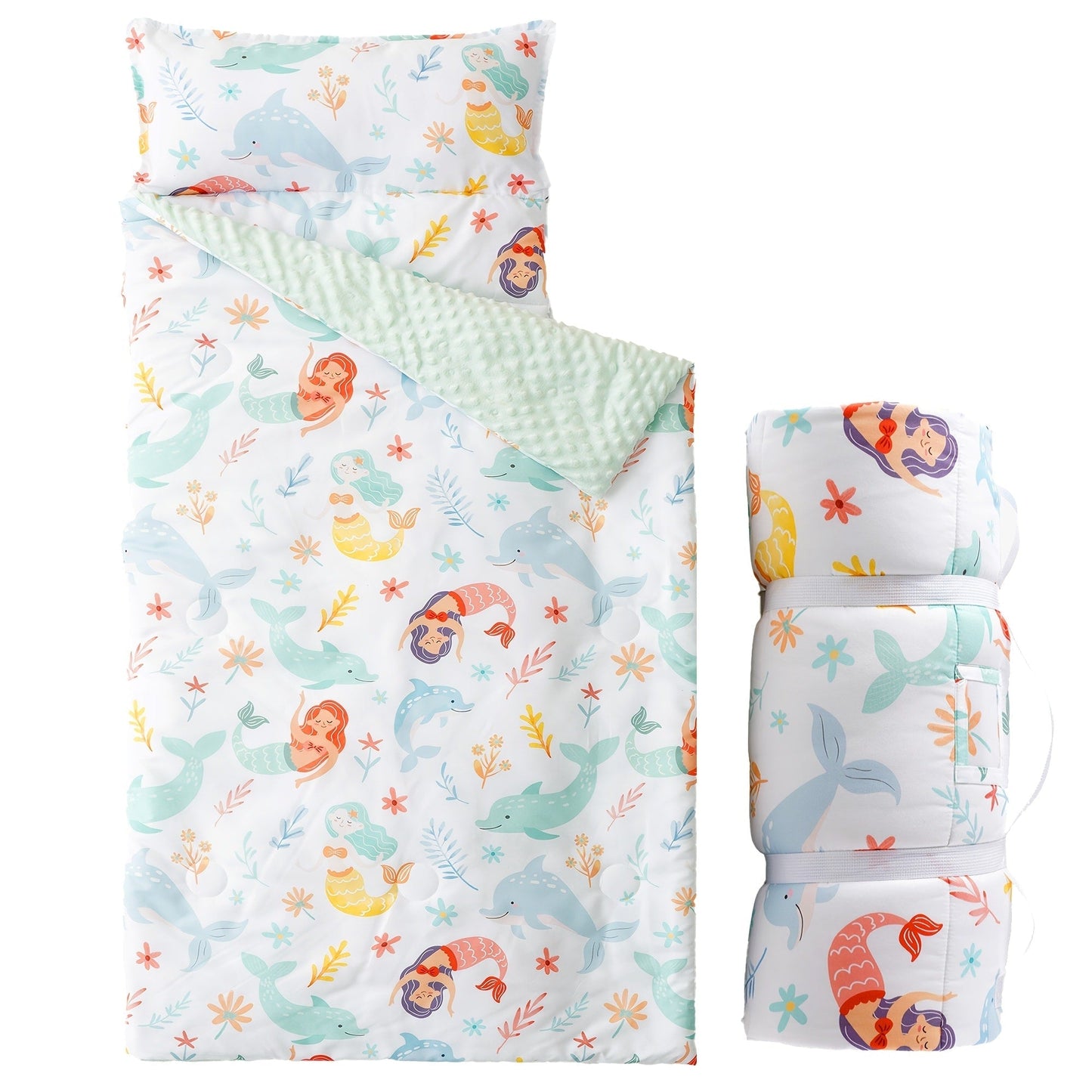 Kids Nap Mat Roll-Up Sleeping Mat for Daycare & Travel - 100% Polyester, Fun Prints for Entryways, Bedrooms and Living Spaces