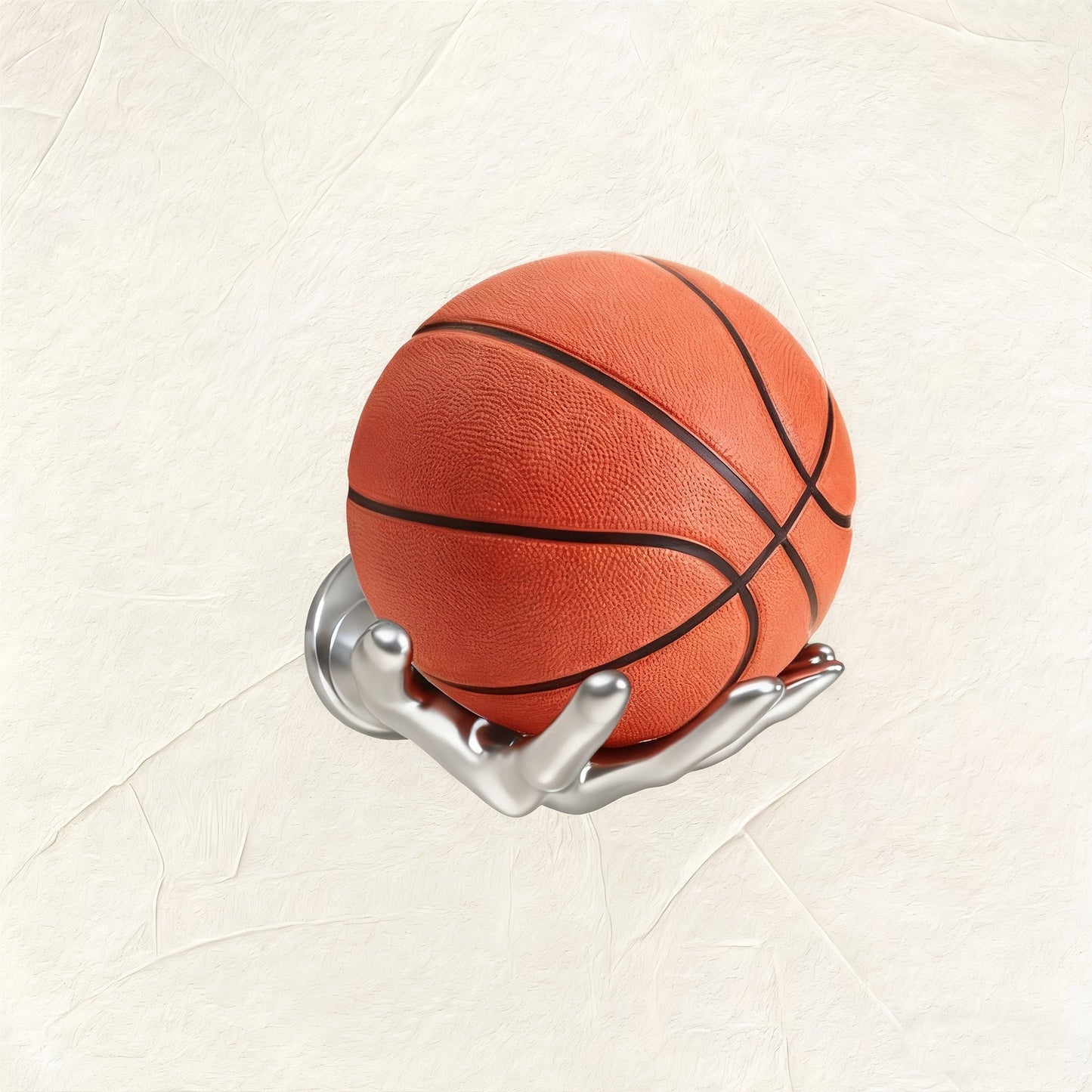 Wall Mounted Hand Shape Sports Ball Display Shelf – Decorative Storage Organizer for Laundry Rooms, Closets and Home Organization
