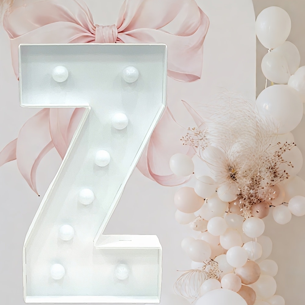 Marquee Letter Lights White LED - 3FT Light Up Letters A-Z for Birthday, Anniversary, Wedding & Party Decor