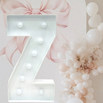 Marquee Letter Lights White LED - 3FT Light Up Letters A-Z for Birthday, Anniversary, Wedding & Party Decor