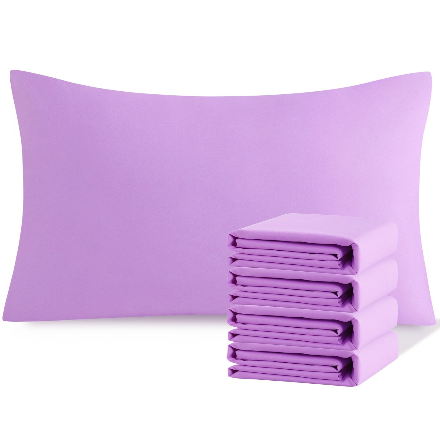 Pillowcases 4 Pack Queen 20x30 – Brushed Microfiber Soft Wrinkle-Free Fade-Resistant Envelope Closure Solid Color 32 Colors