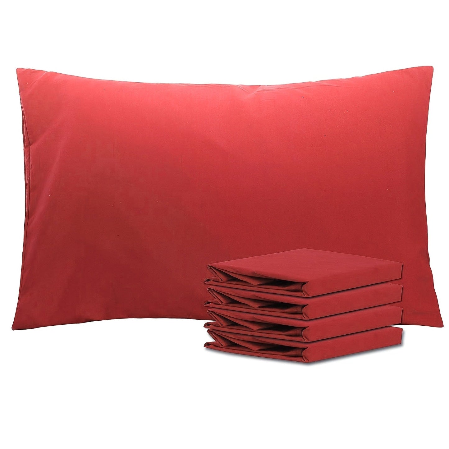 Pillowcases 4 Pack Queen 20x30 – Brushed Microfiber Soft Wrinkle-Free Fade-Resistant Envelope Closure Solid Color 32 Colors