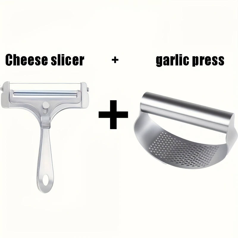 Cheese Slicer Adjustable Thickness 2-Pack, Stainless Steel Wire Cheese Cutter for Hard & Cheese