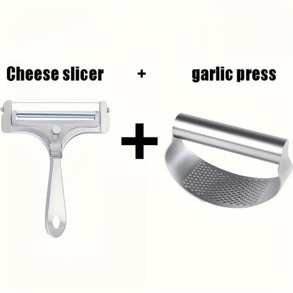 Cheese Slicer Adjustable Thickness 2-Pack, Stainless Steel Wire Cheese Cutter for Hard & Cheese