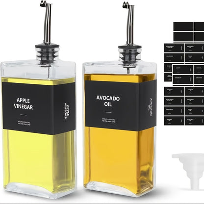 Glass Oil Dispenser Bottle 350ml – Olive Oil Vinegar Soy Sauce Coffee Syrup Dispenser for Kitchen