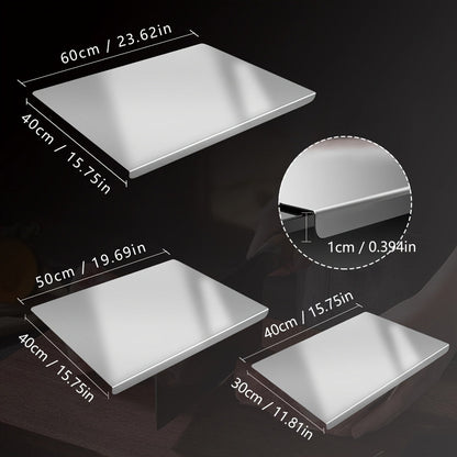 Stainless-Steel-Labeled Cutting Board and Pastry Mat with Smooth Faces and Three Rectangular Size Options