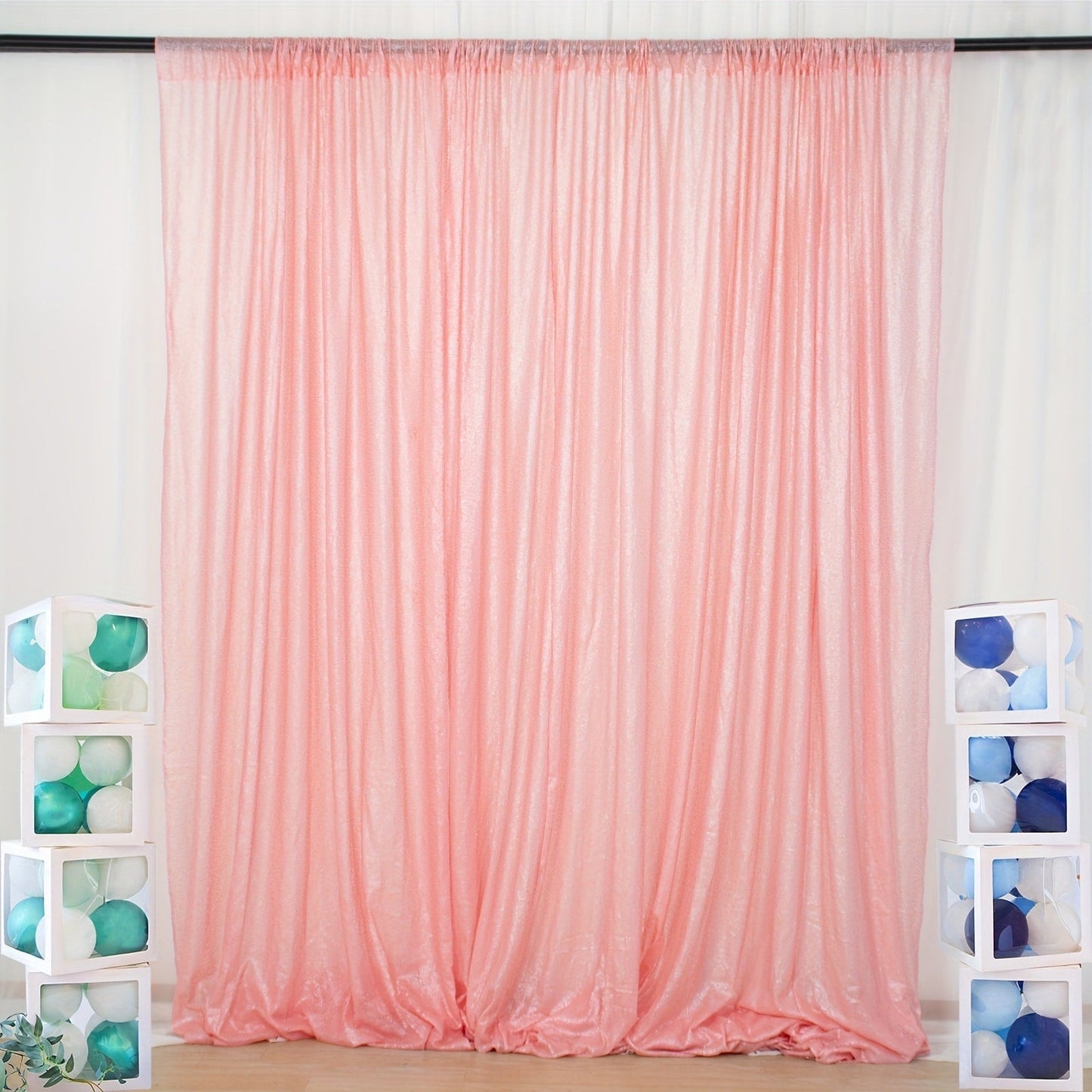 Sequin Backdrop Curtain for Party Wedding – 4x8ft Shimmering Glitter Curtain for Birthday Photo Booth Stage Decoration, Easy Hang