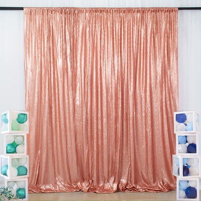Sequin Backdrop Curtain for Party Wedding – 4x8ft Shimmering Glitter Curtain for Birthday Photo Booth Stage Decoration, Easy Hang