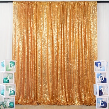 Sequin Backdrop Curtain for Party Wedding – 4x8ft Shimmering Glitter Curtain for Birthday Photo Booth Stage Decoration, Easy Hang