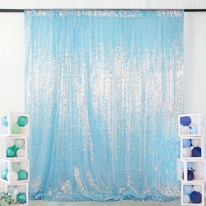 Sequin Backdrop Curtain for Party Wedding – 4x8ft Shimmering Glitter Curtain for Birthday Photo Booth Stage Decoration, Easy Hang
