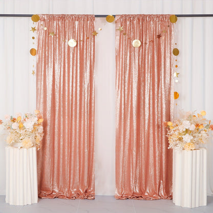 Sequin Backdrop Curtain for Party Wedding – 4x8ft Shimmering Glitter Curtain for Birthday Photo Booth Stage Decoration, Easy Hang