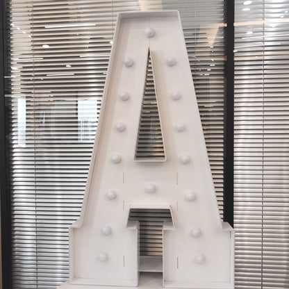LED Letter Lights 4FT Tall Marquee Letter Lights A-Z Alphabet Light Up Letters with Cool White LED for Wedding