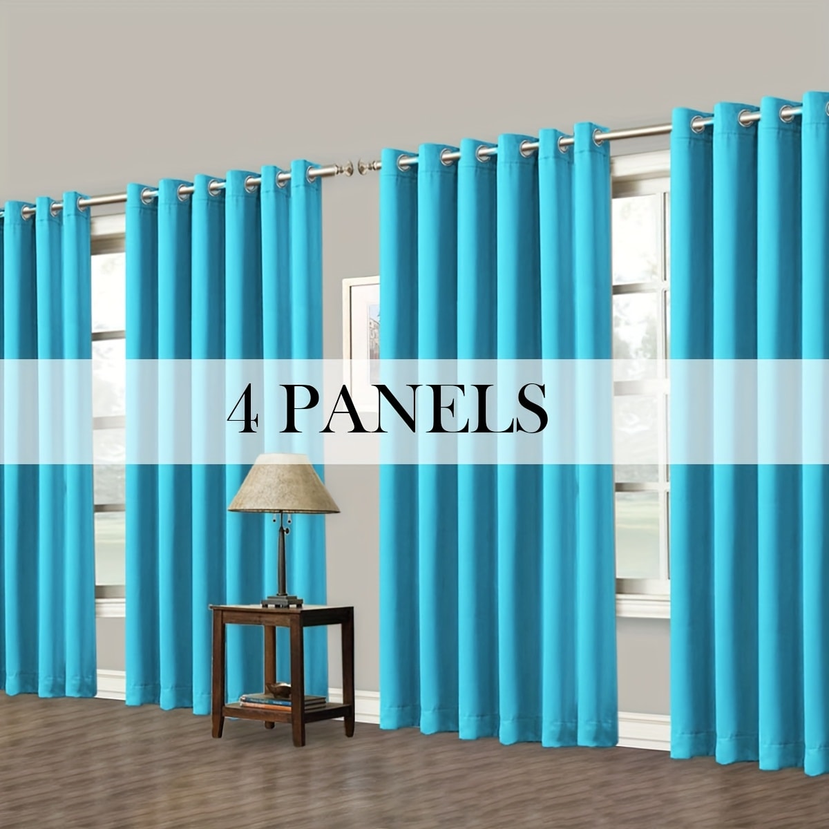 Grommet-Top Blackout Curtain Options in Nine Colors with Seven Width, Length or Panel-Count Labels