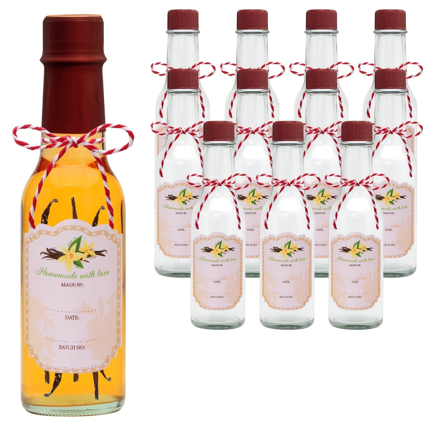 Small Sauce Bottles with Lids 5oz Sealed Inner Cover Set for Hot Sauce Salad Dressing Tomato for Home Cooking, Dining and Outdoor Meals