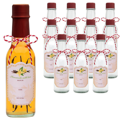 Small Sauce Bottles with Lids 5oz Sealed Inner Cover Set for Hot Sauce Salad Dressing Tomato for Home Cooking, Dining and Outdoor Meals
