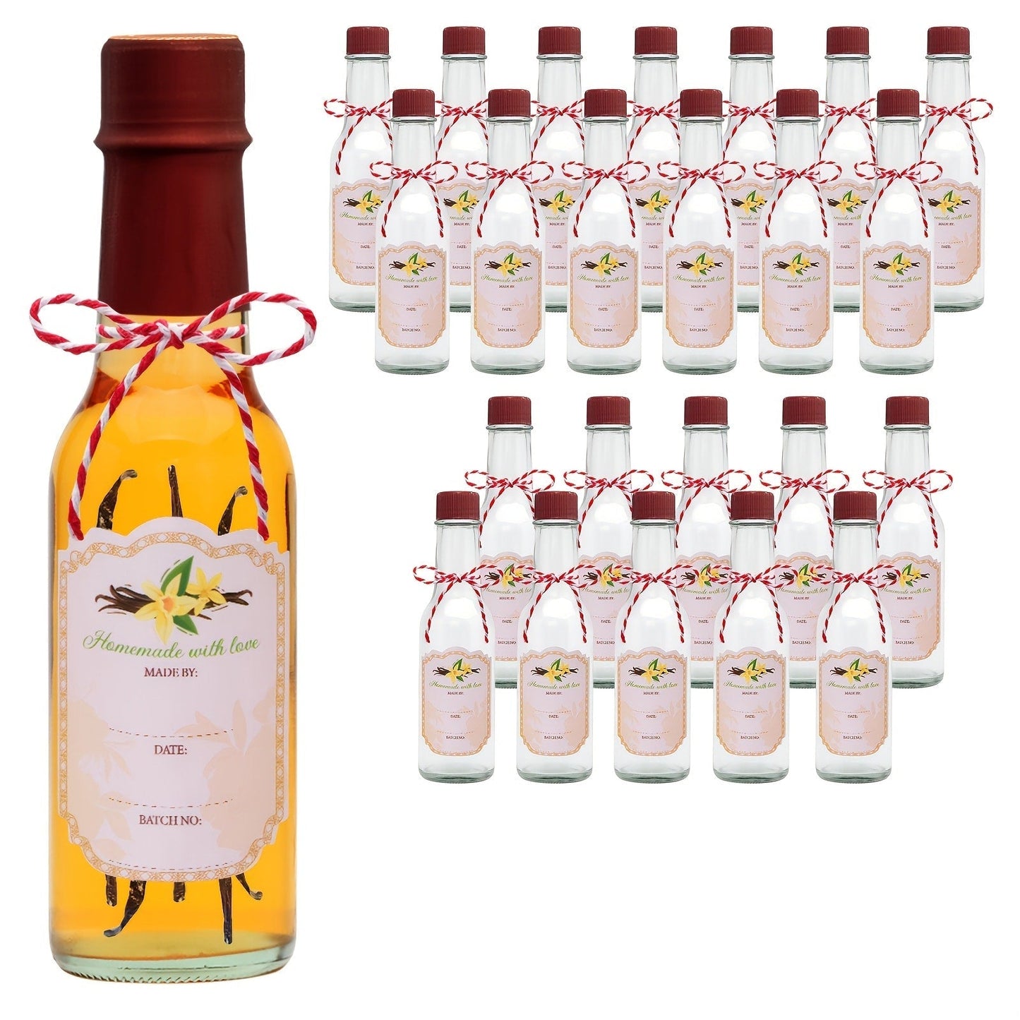Small Sauce Bottles with Lids 5oz Sealed Inner Cover Set for Hot Sauce Salad Dressing Tomato for Home Cooking, Dining and Outdoor Meals