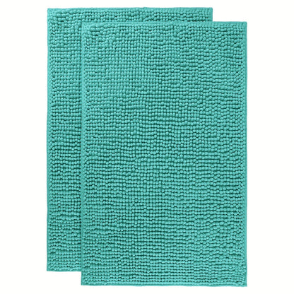 Chenille Bath Rug Extra Thick Bathroom Mat, Multiple Sizes & Colors for Entryways, Bedrooms and Living Spaces