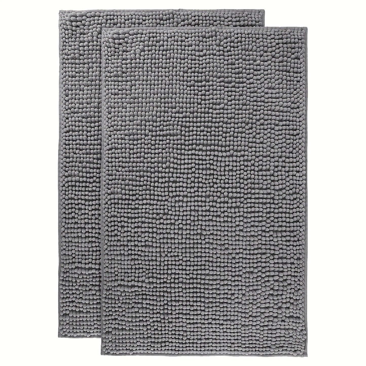 Chenille Bath Rug Extra Thick Bathroom Mat, Multiple Sizes & Colors for Entryways, Bedrooms and Living Spaces