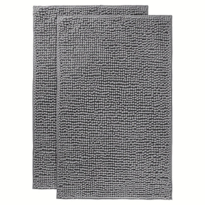 Chenille Bath Rug Extra Thick Bathroom Mat, Multiple Sizes & Colors for Entryways, Bedrooms and Living Spaces