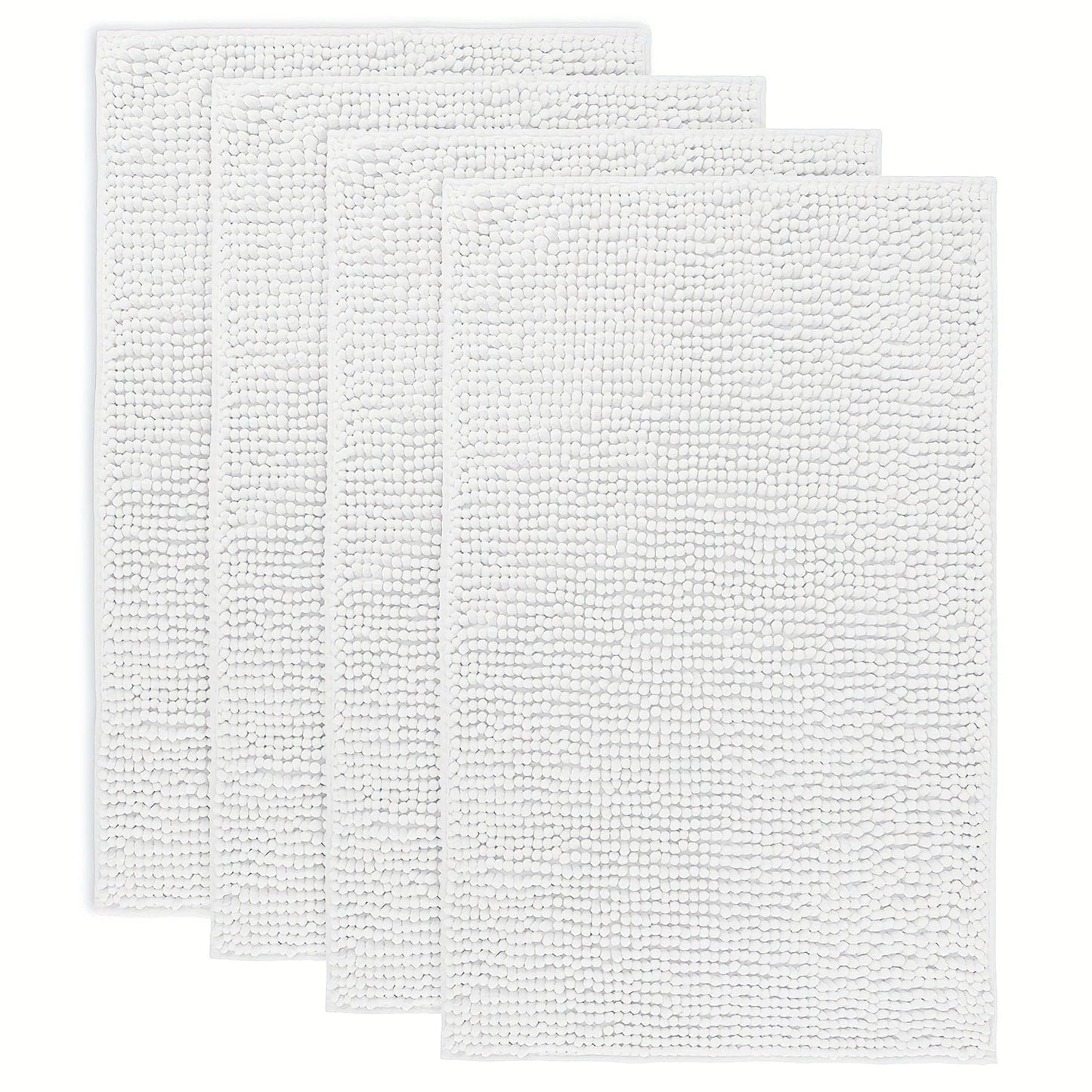 Chenille Bath Rug Extra Thick Bathroom Mat, Multiple Sizes & Colors for Entryways, Bedrooms and Living Spaces