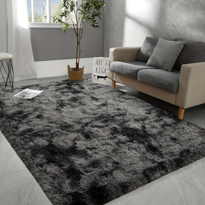 Rectangular Shaggy Area Rug with Nine Color Labels and 3 x 5-Foot to 8 x 10-Foot Size Options