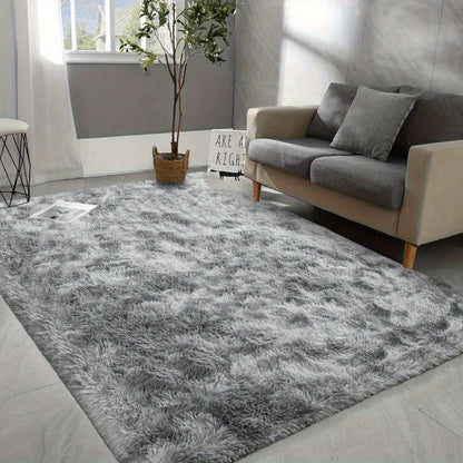 Rectangular Shaggy Area Rug with Nine Color Labels and 3 x 5-Foot to 8 x 10-Foot Size Options