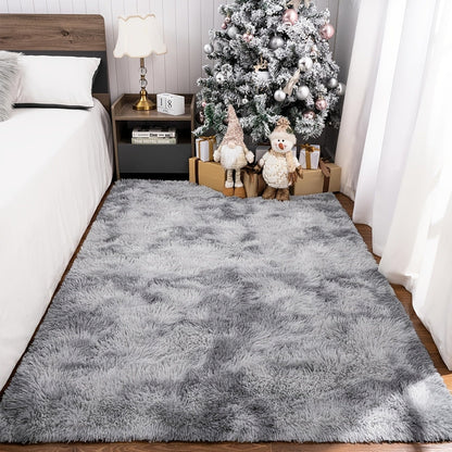Rectangular Shaggy Area Rug with Nine Color Labels and 3 x 5-Foot to 8 x 10-Foot Size Options