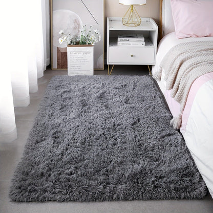 Rectangular Shaggy Area Rug with Nine Color Labels and 3 x 5-Foot to 8 x 10-Foot Size Options