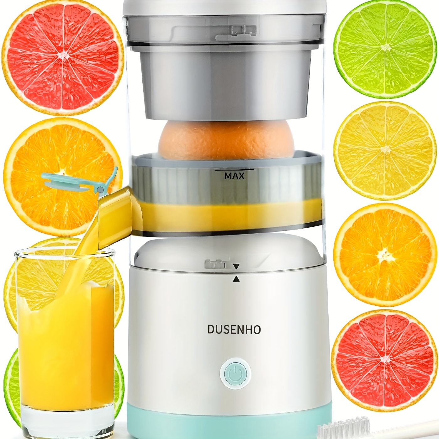 Electric Citrus Juicer Rechargeable USB-C, Portable Electric Orange Juicer Machine with 45W Motor