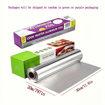 Aluminum Foil Roll Extra Long 787.4 Inch, Heat Resistant Oilproof Tin Foil for Cooking Baking Grilling BBQ