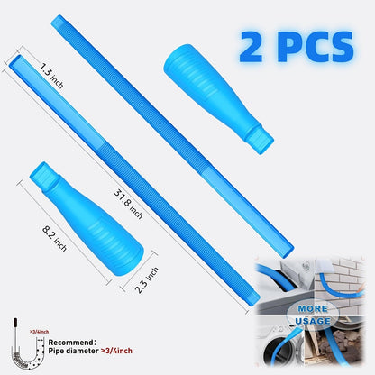 Dryer Vent Cleaner Kit 2pcs Flexible Lint Brush Vacuum Hose Attachment Power Lint Remover for Entryways, Bedrooms and Living Spaces
