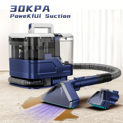 Portable Upholstery Cleaner Machine 30Kpa, Carpet & Spot Cleaner with Dual Brush Head for Deep Stain Removal on Carpet