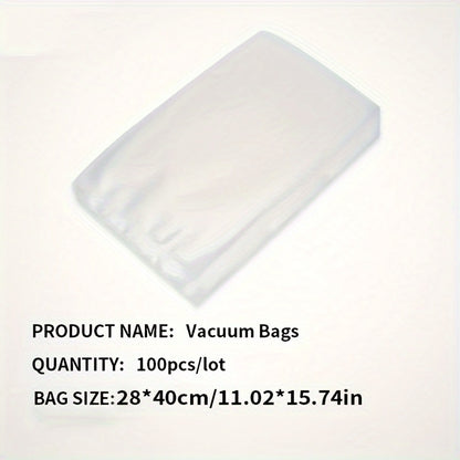 Micro Perforated Food Storage Bags 100 Pack - Breathable Ventilated Produce Bags for Fruits Vegetables Meat and Seafood